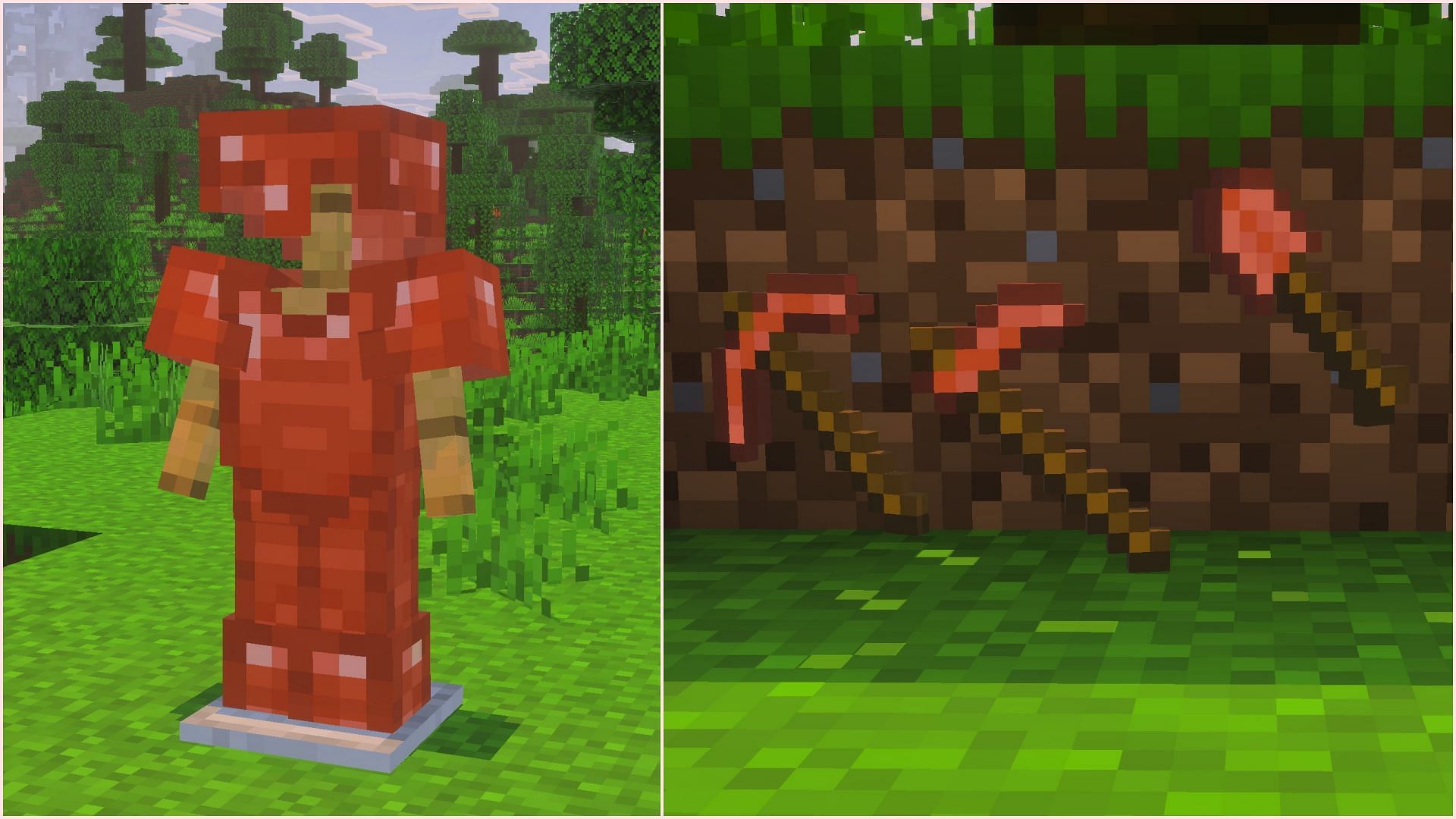 Players might entirely skip using the full set of iron gear because of copper gear (Image via Sportskeeda Gaming || Mojang Studios)